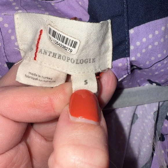 Purple Floral Dress Anthropologie somerset dress - Picture 3 of 4